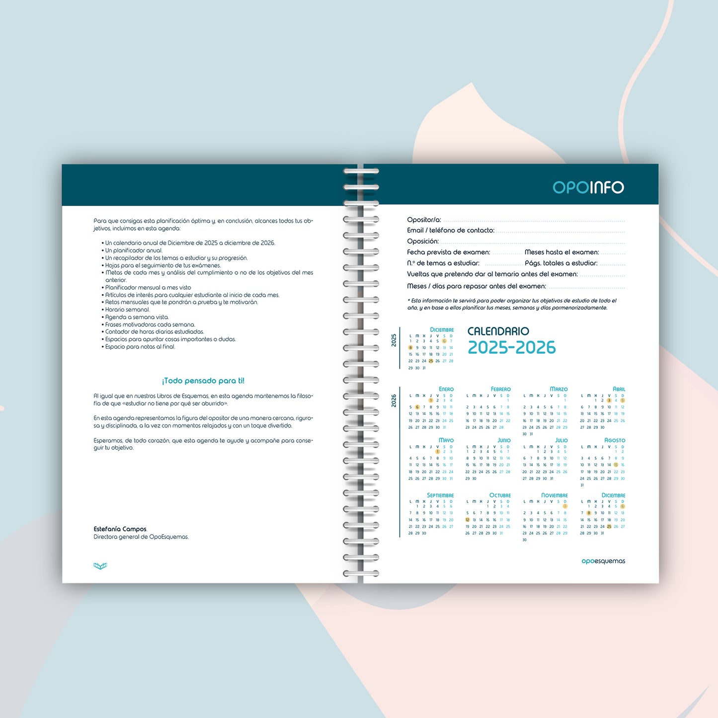Agenda para opositores “Agenda del opositor 2026” - OPOESQUEMAS