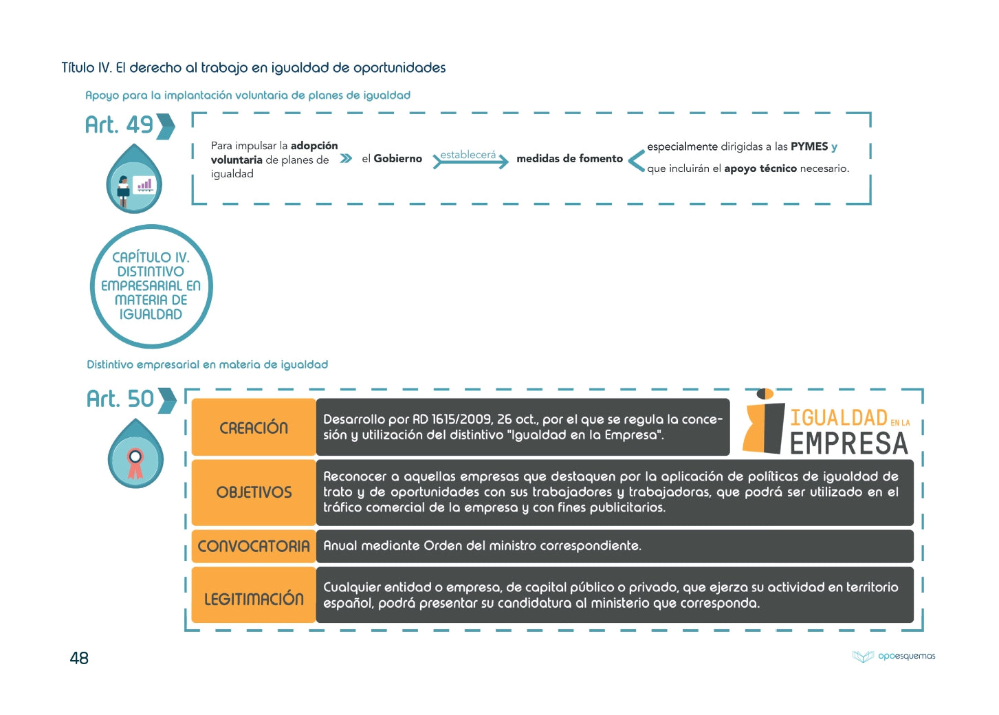 Esquemas Ley Orgánica 3/2007 de Igualdad Efectiva de Mujeres y Hombres - OPOESQUEMAS