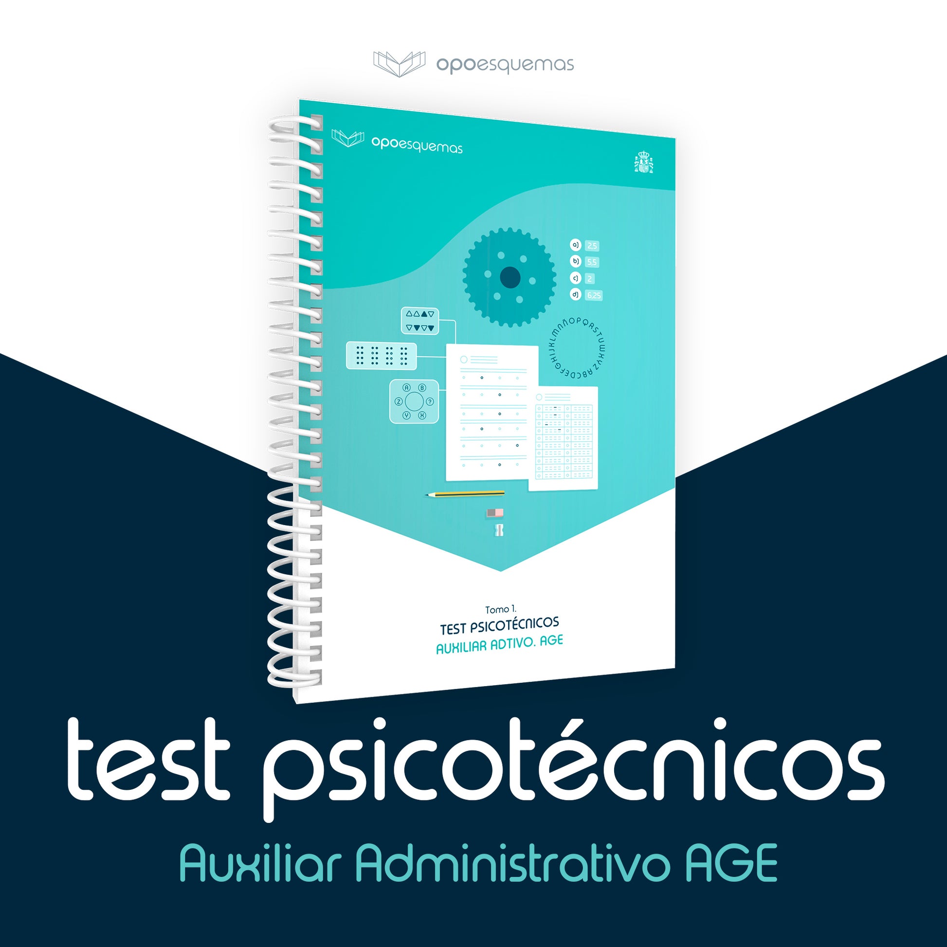 Libro Psicotécnicos Auxiliar administrativo AGE - OPOESQUEMAS